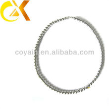Delicado regalo de acero inoxidable joyas de plata de las mujeres de plata pequeño collar de perlas